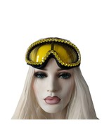 Rave Streampunk Burning Man Festival Gold Rhinestone Yellow Cyber Goth M... - $48.00