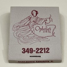 Vintage Matchbook Cover  Ophelia’s on the bay  Siesta Key  gmg  unstruck - £11.72 GBP