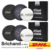 2 X Srichand Men Face Translucent Powder Oil Control Loose Black Edition 11 G - £63.52 GBP