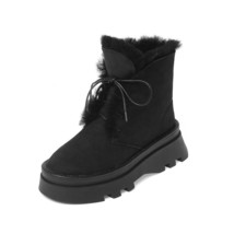Lace-up Platform Boots Keep Warm Winter ShoeBlack Brown Desert Boots ShoesGenuin - £135.70 GBP
