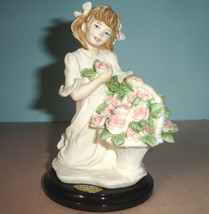 Giuseppe Armani Cherie Girl With Rose Basket Figurine 1418F The Society 2001 New - £75.85 GBP