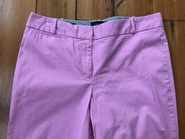 Talbots Curvy Bright Pink Cropped Capri Flat Front Dress Pants Slacks 36... - $24.99