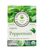 Single Herb-Organic Peppermint Tea Traditional Medicinals, , 16 Tea Bags - $12.90 CAD