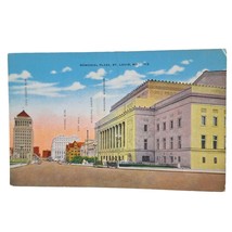 Postcard Memorial Plaza St Louis Missouri Linen Chrome Unposted - $6.92