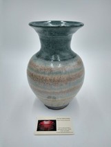 David Fernandez Studio Pottery Stoneware Vase 9&quot; North Carolina 2005 - $71.99