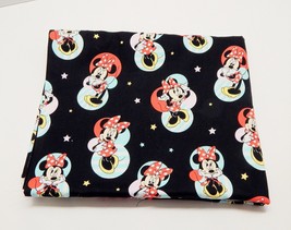 Springs Creative Fabric Minnie Mouse Badges 2 Yards Cotton Black Disney Stars - £15.73 GBP