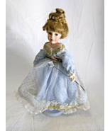 Patricia Rose Doll 673 I Blue Dress Wand 9 1/2&quot; with Metal Stand - £9.34 GBP