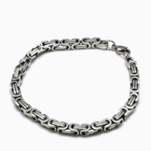 Byzantine Chain Bracelet Stainless Steel 4-5mm Chainmaille 8.5&quot;  B4 - £6.38 GBP