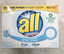 All Powder Laundry Detergent, Free Clear for Sensitive Skin, 52 Ounces, 40 Loads - £47.48 GBP