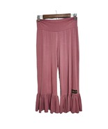 Matilda Jane Womens Wonderment Size Small Pink Big Ruffle Pants Crop Pants - $32.92