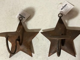 Rusty tin Star wall Candle Holders in - 2 image 2
