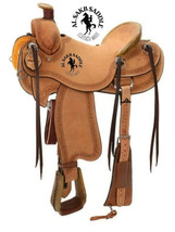 Hand-carved  Western Rough out Ranch cutter Horse Saddle with tack set f... - $6,233.12 MXN+