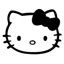 Hello Kitty Head Vinyl Decal Window Sticker Laptop, Window, Bottle - £2.51 GBP+