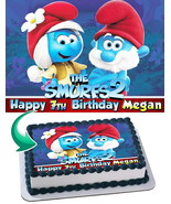 The Smurfs - Edible Cake Topper - 11.7 x 17.5 Inches 1/2 Sheet rectangular - $679.70 MXN