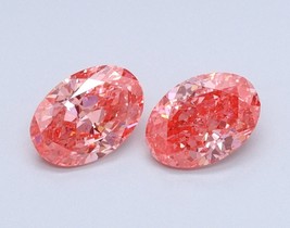 PINK Oval Pair Fancy 1.03 Cts VS1 Lab Grown CVD Diamond for Earring - $649.00