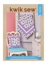 Kwik Sew Sewing Pattern 4354 Quilted Blanket Pillow - $8.96