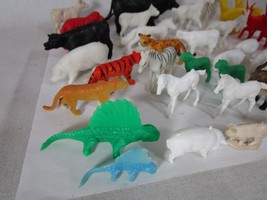 Vintage Plastic Animal Lot 42 Cow Horse Pig Chicken Sheep Goats Ducks Cats Seal - £11.86 GBP