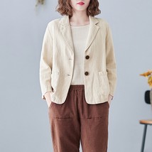 Casual Blazers 2022 Korea Style Single Breasted Loose Vintage Spring Blazer  Fas - £86.68 GBP