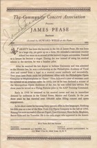 James Pease Signed Vintage Concert Program JSA - £39.10 GBP