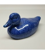 Vintage Pier 1 Imports Cobalt Blue Modeled Ceramic Duck - $16.71