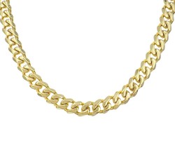 6mm Miami Cuban Link Chain Men Necklace 14k Gold Plated Stainless Steel 32&quot; G14 - $16.82