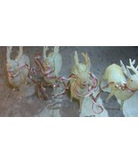 4 Plastic Antique REINDEER 3 1/4&quot;Tall x 4&quot;Long Mantle Christmas Tree Dec... - $38.83