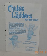 1999 Chutes and Ladders Board Game Replacement Spanish instructions Only... - $115.91 MXN