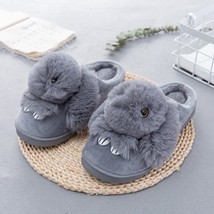 High Quality Women Slippers Lovely Rabbit  Prints Solid Flat Indoor Shoes Winter - £16.03 GBP