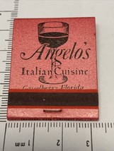 Vintage Front Strike Matchbook Angelo’s Italian Cuisine Casselberry, Fl gmg - £9.86 GBP