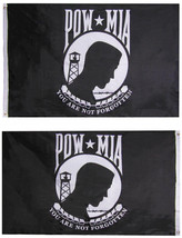 2x3 Pow Mia POWMIA Double Sided Flag Polyester Nylon House banner Grommets - £28.76 GBP