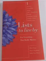 Lists to Live By: The First Collection: For Everything that Really Matters - £4.74 GBP