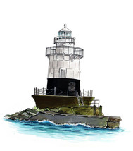 Old Orchard Shoal Light Lighthouse Ny Car Truck Rv Auto Boat Vinyl Decal... - £5.55 GBP+