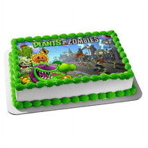 Plants Vs Zombies PopCap Sunflower Chomper Edible Cake Topper Image ABPI... - $265.52 MXN