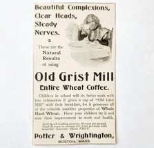 Old Grist Mill Wheat Coffee 1897 Advertisement Victorian Beverage ADBN1uuu - $372.61 MXN