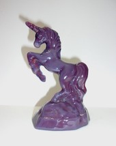Mosser Glass Eggplant Purple Mystical Unicorn Figurine Former Fenton Mold - £30.23 GBP