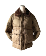Vintage Walls Blizzard Pruf Coat Brown Faux Fur Trim Zip + Snap Front-Wo... - $722.54 MXN