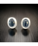 Tiffany &amp; Co Estate Natural Hematite Cabochon Earrings Sterling Silver T... - $9,105.81 MXN