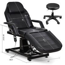 Black Electric Massage Facial Table Bed Chair Barber Beauty Spa Salon Eq... - $655.99