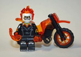 YY Minifigure Building Custom Ghost Panther Ghost Rider with motorcycle - £5.49 GBP