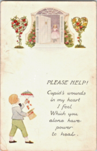 Postcard Valentine Card  2 Cent Stamp Posted  1930 Posted 5.5 x 3.5 &quot; - £11.79 GBP