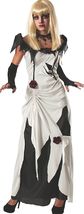 Enchanting Creeping Beauty white Black Costume Rubies Women&#39;s Scary Tale... - $29.99