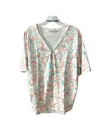 Kim Gravel Belle Tropical Zip Front Top Women’s 1X - $19.80