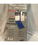 Le Memo Photo Album 100 Memo Flip Pockets 4&quot; x 6&quot; SF-46  NEW SEALED • vi... - £10.24 GBP