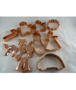 Copper Cookie Cutters 10 Assorted Christmas and more - £26.80 GBP