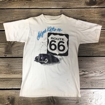 Vtg Get Your Kicks On Route 66 Single Stitch T Shirt Large Roadster Alor... - $19.54