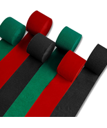 Crepe Paper Streamers 6 Rolls 492Ft, Pack of Red Black Green Streamers(1... - $221.62 MXN