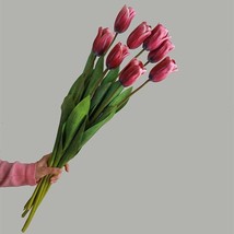 Beautiful Real Touch Tulip Flower Stems Artificial tulips flowers home d... - $6.99