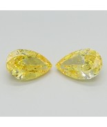 YELLOW  PEAR Pair Fancy 1.40 Cts VS1 Lab Grown CVD Diamond for Earring - €410,61 EUR