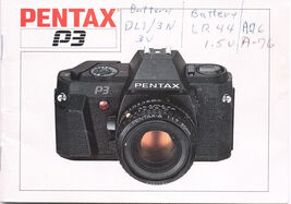 PENTAX P3 OPERATING MANUAL INSTRUCTIONS BOOK ENGLISH JAPAN 569899 1985 - $5.93