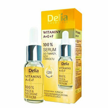 Delia Revitalizing Face &amp; Neckline serum with Vitamins A+E+F 10ml Anti Wrinkle - £5.93 GBP